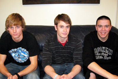 Image: Junior Students of the Month — Blake McKinley, AJ Vande Merwe and Jordan C. Nielsen were February 2010’s Sky View junior students of the month.
