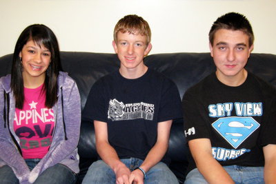 Image: Sophomore Students of the month — Natalia Chaparro, Jared Walker and Joshua Smith were February 2010’s Sky View sophomore students of the month.