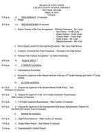 Image: CCSD Agenda — Cache County School District Board of Education agenda for regular meeting scheduled for March 18, 2010.