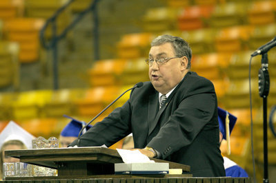 Image: Dr. Steven C. Norton, Superintendent offers remarks to the graduating class