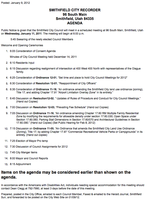 Image: Agenda for Smithfield City Council meeting scheduled ...