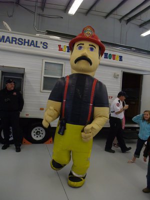 Image: BIG fireman — They sure to grow fireman tall in Smithfield.