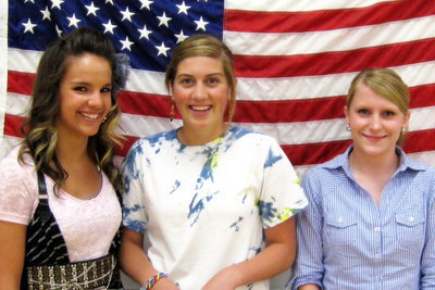 Image: Juniors — Juniors Carly Buttars, Amber Maxfield, and Kathryn Taggart — Sky View High School’s May 2010 students of the month.