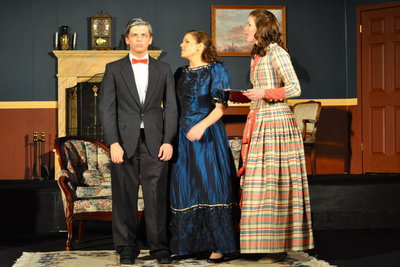 Image: Apologize — Duffy (Brock Wilson) provoking Rose (Cami Trappett) and Esther (Marissa Olson).