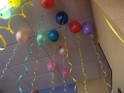 Image: Balloons — Helium balloons filled the A&amp;W.