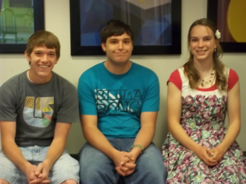 Image: Juniors — Jared Pierson, Aaron Taylor, and Bethany King